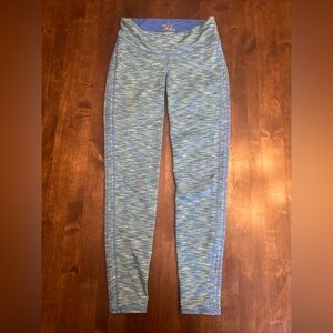 Lilly Pulitzer Luxletic Weekender Leggings Size XS Blue Space Dye Ankle Sporty